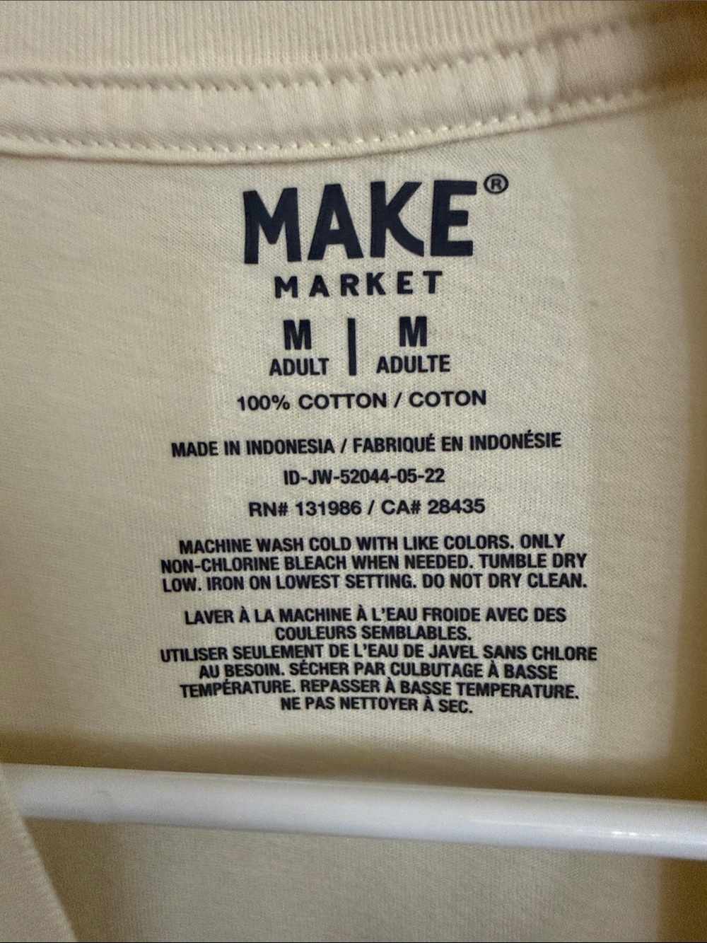 MAKE Cream Graphic Tee with Blue Hair Portrait - Picture 2 of 4